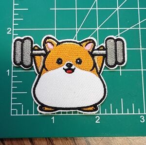 2/$10 Cute Hamster Weightlifting Patch